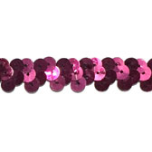 1 soros elasztikus flitterbortni, 1 cm széles - #22 WINE